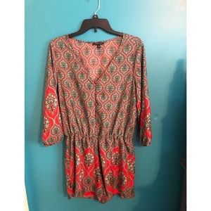 Orange and green Romper!